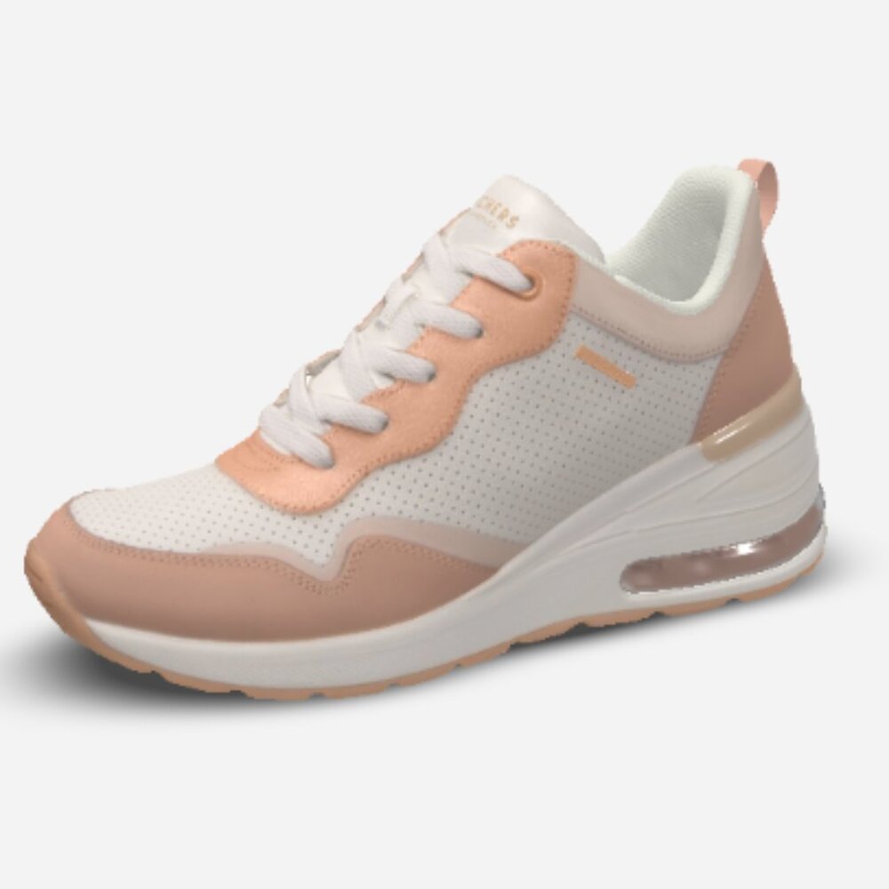 Pink+White Womens Sketchers Shoes